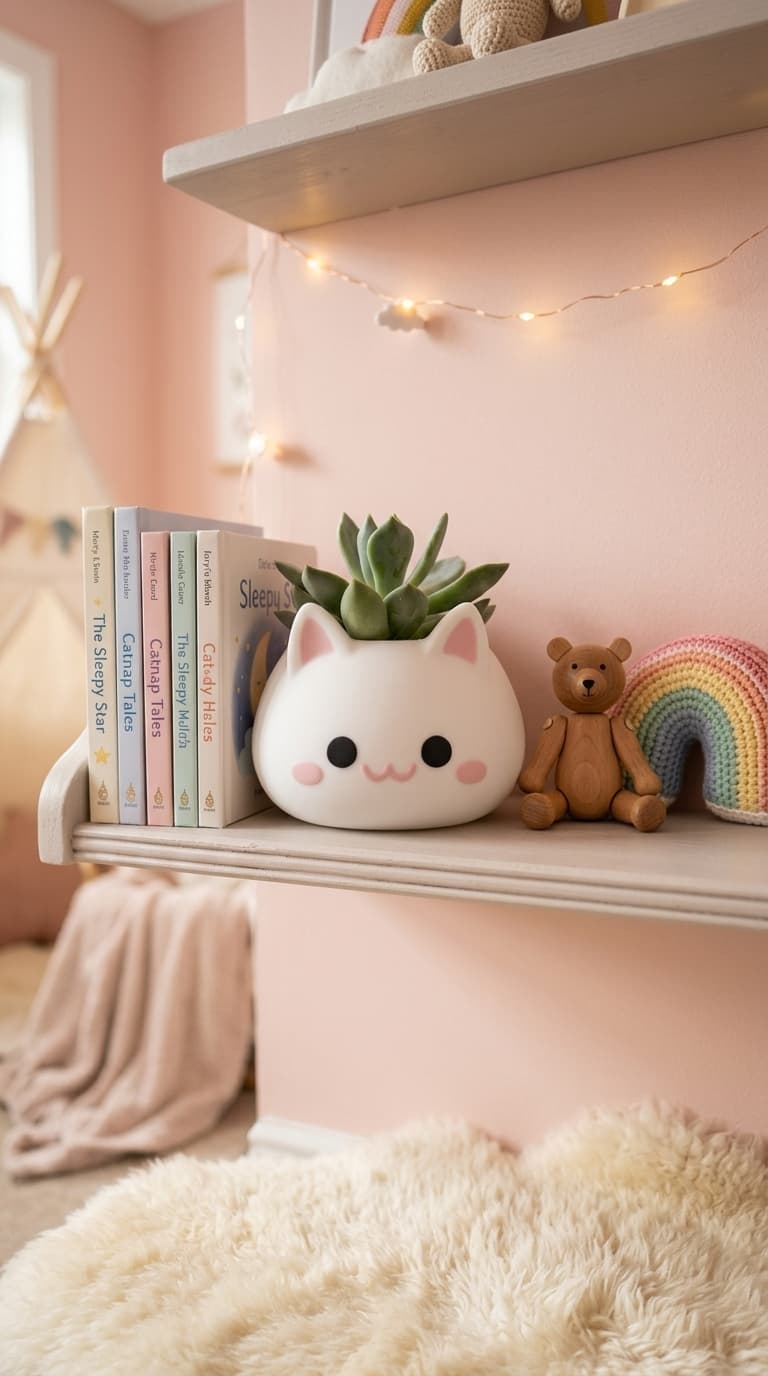 Kawaii Cat Succulent Planter
