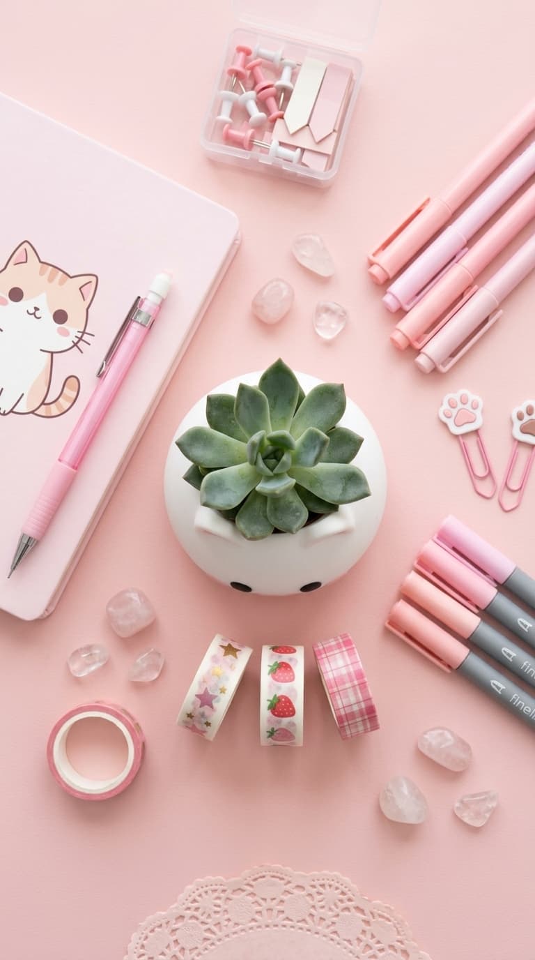 Kawaii Cat Succulent Planter