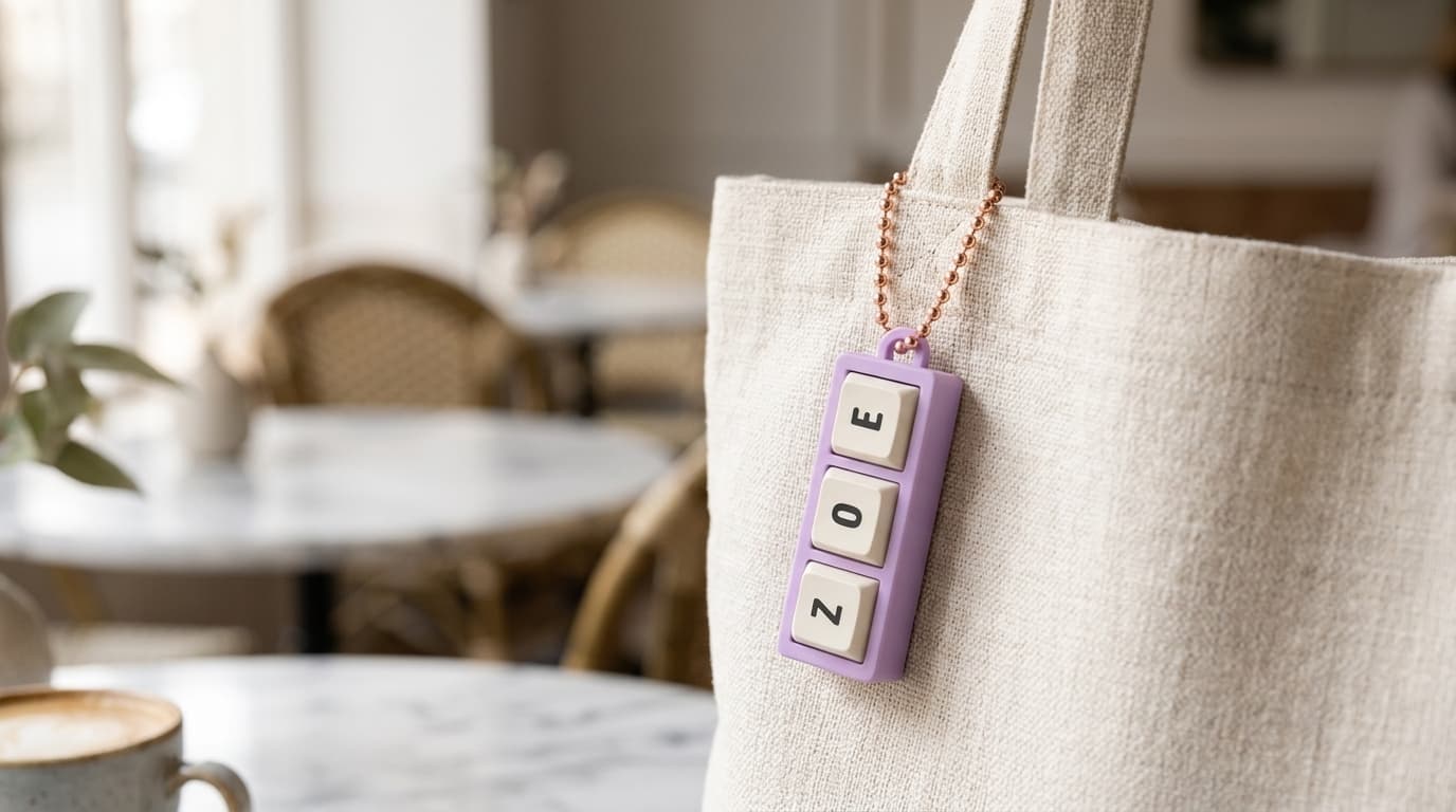 Personalized Keycap Keychain