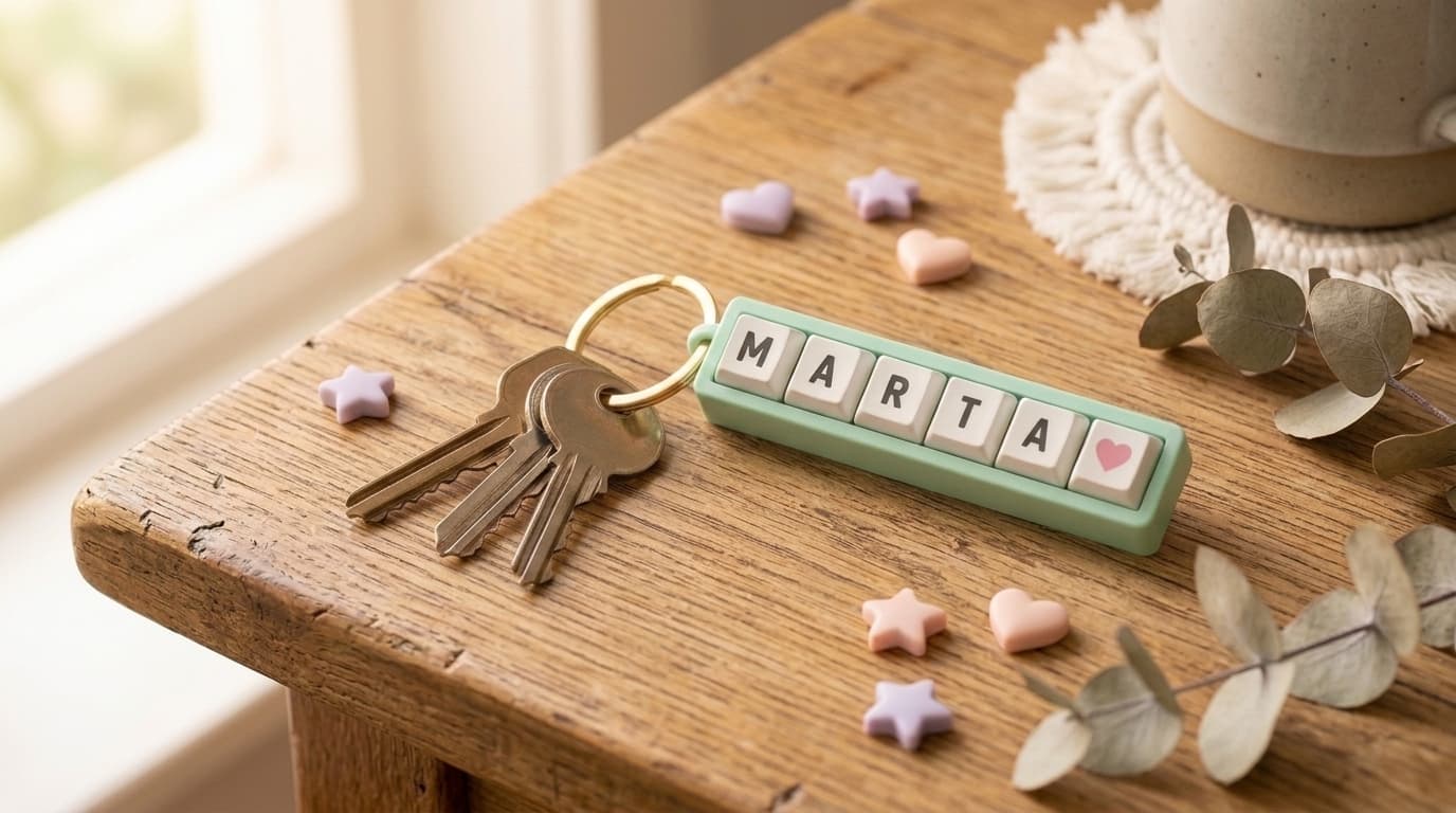 Personalized Keycap Keychain