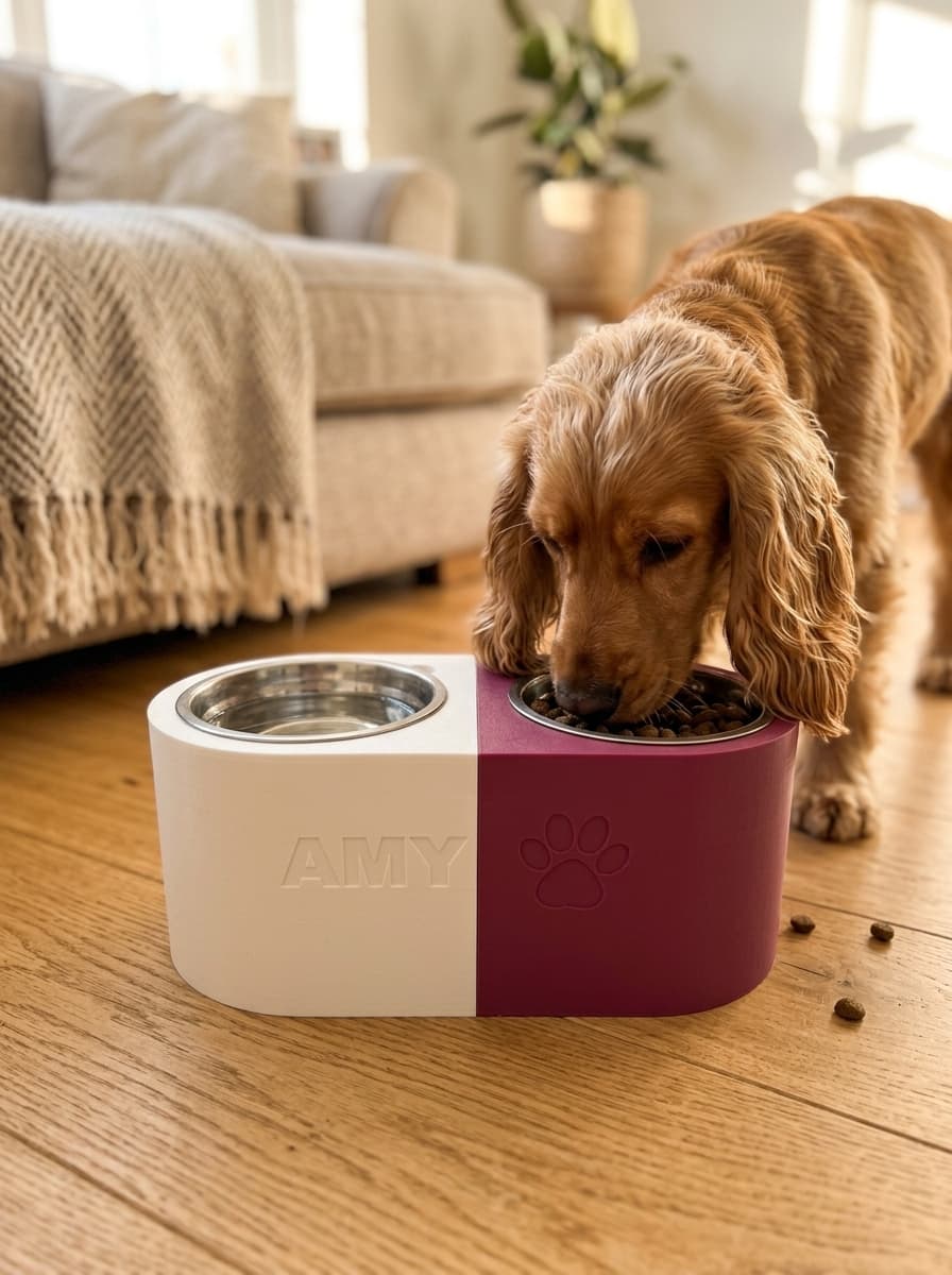 Personalized Dog Bowl - Magnetic Double