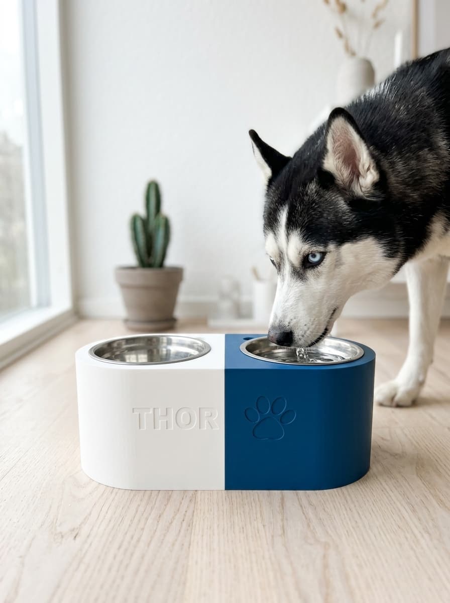 Personalized Dog Bowl - Magnetic Double