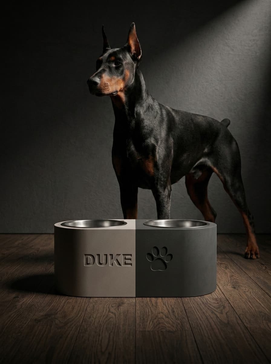 Personalized Dog Bowl - Magnetic Double