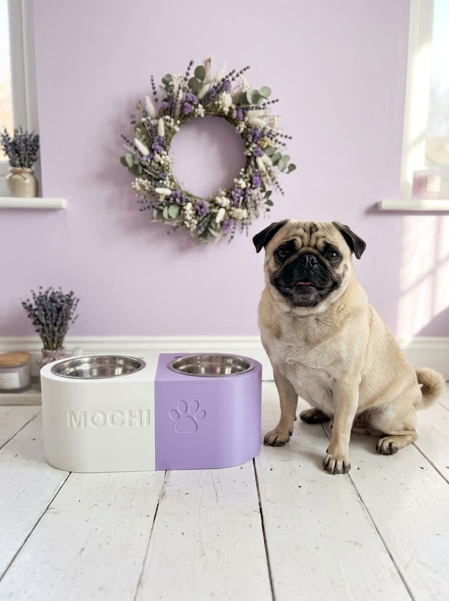 Personalized Dog Bowl - Magnetic Double