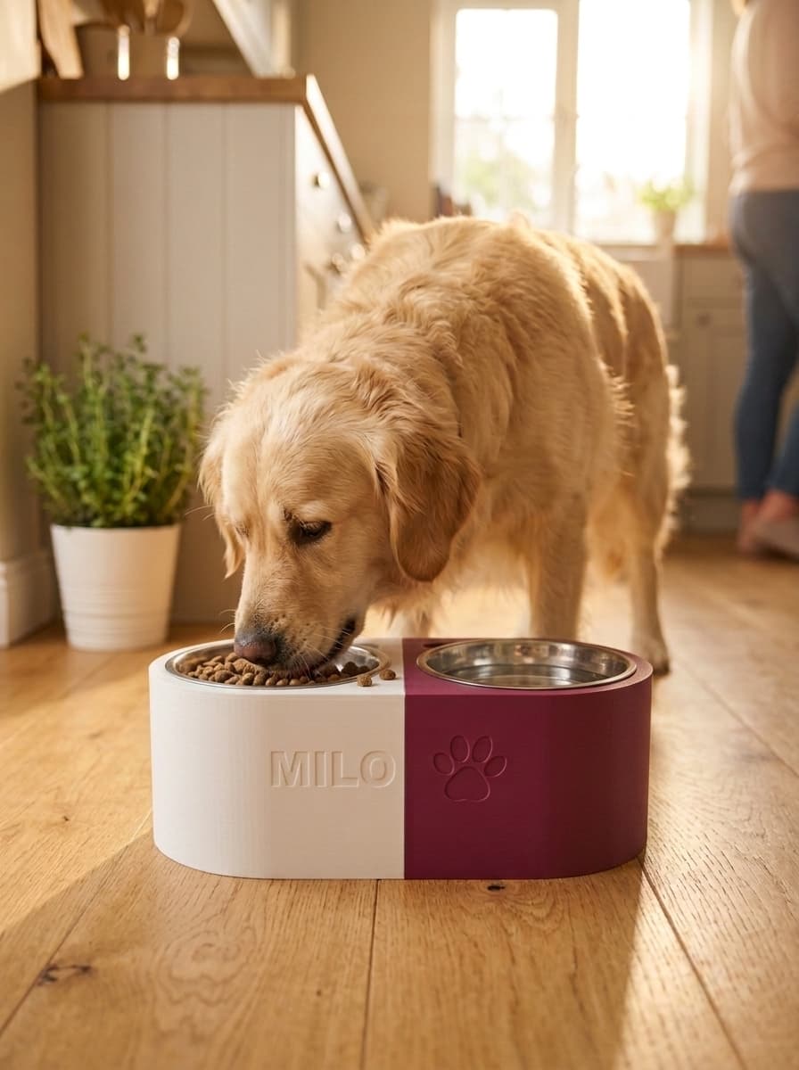 Personalized Dog Bowl - Magnetic Double