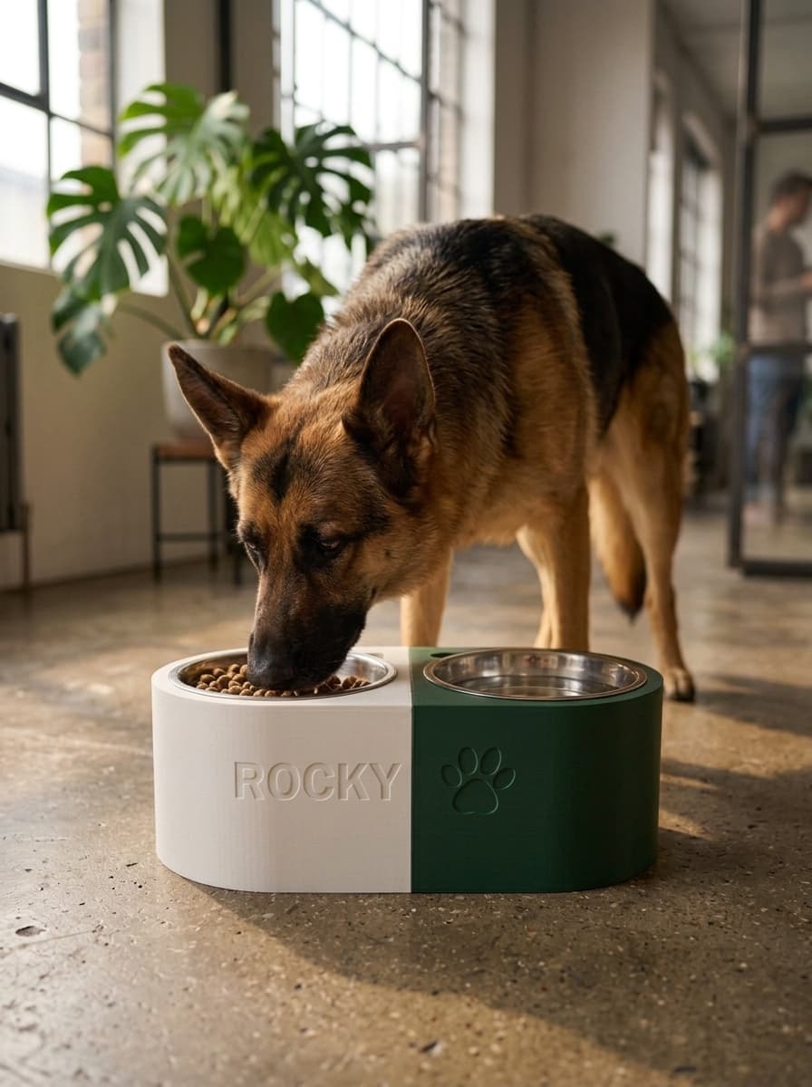 Personalized Dog Bowl - Magnetic Double