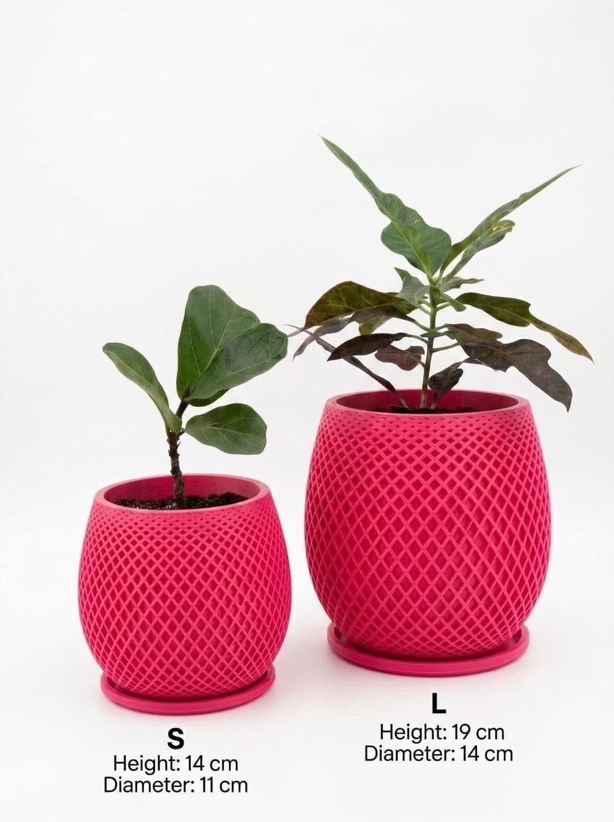 Mesh Plant Pot with Saucer