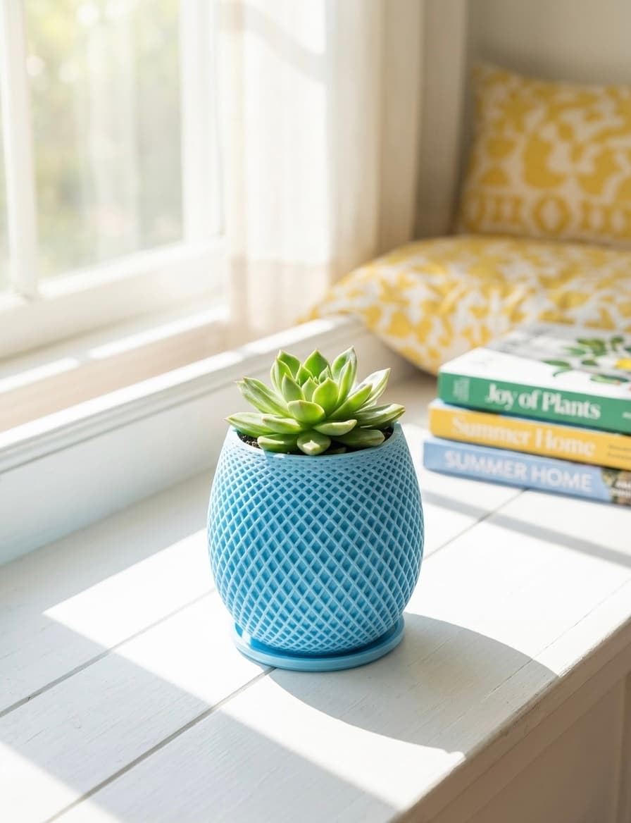 Mesh Plant Pot with Saucer