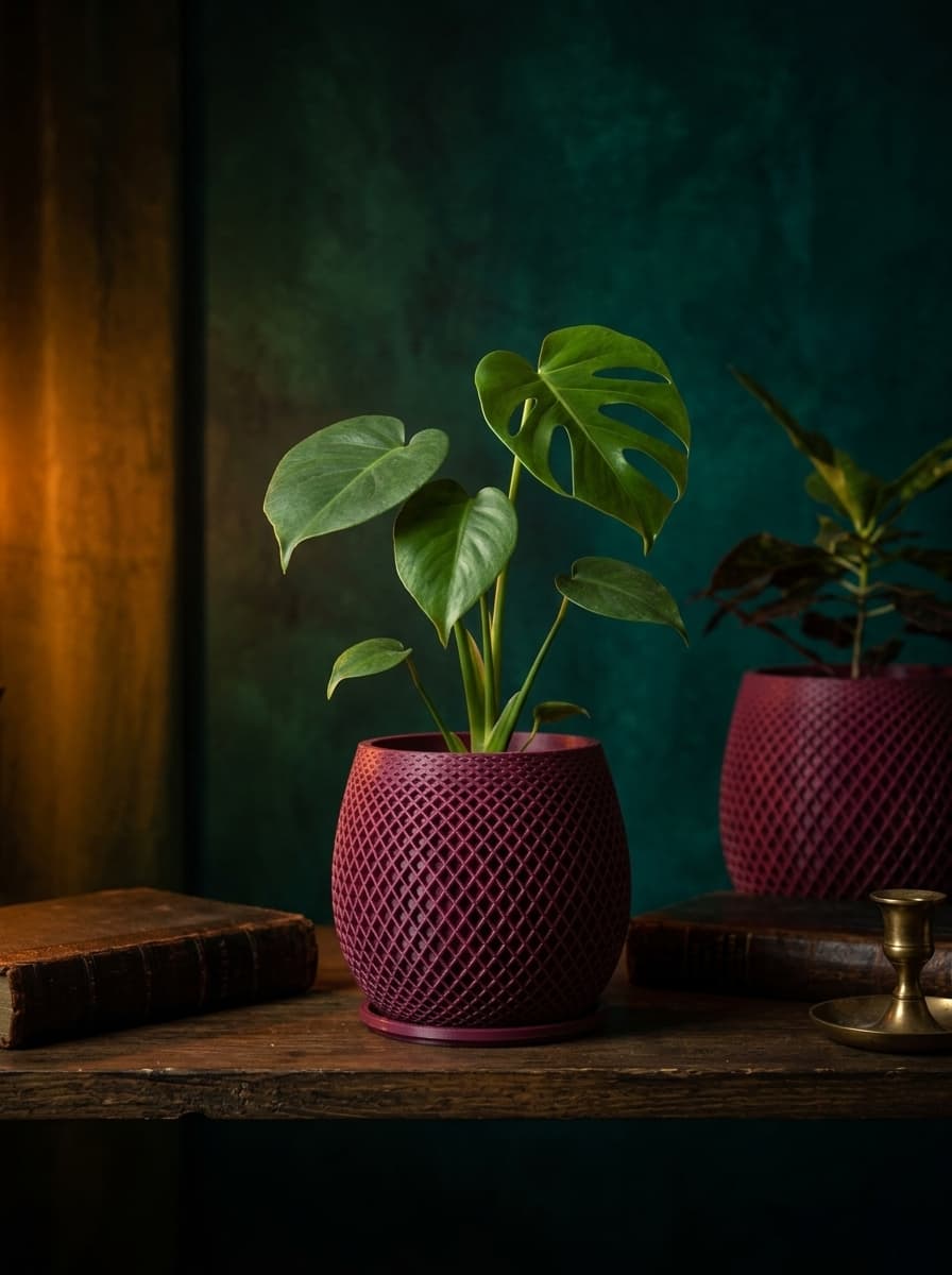Mesh Plant Pot with Saucer