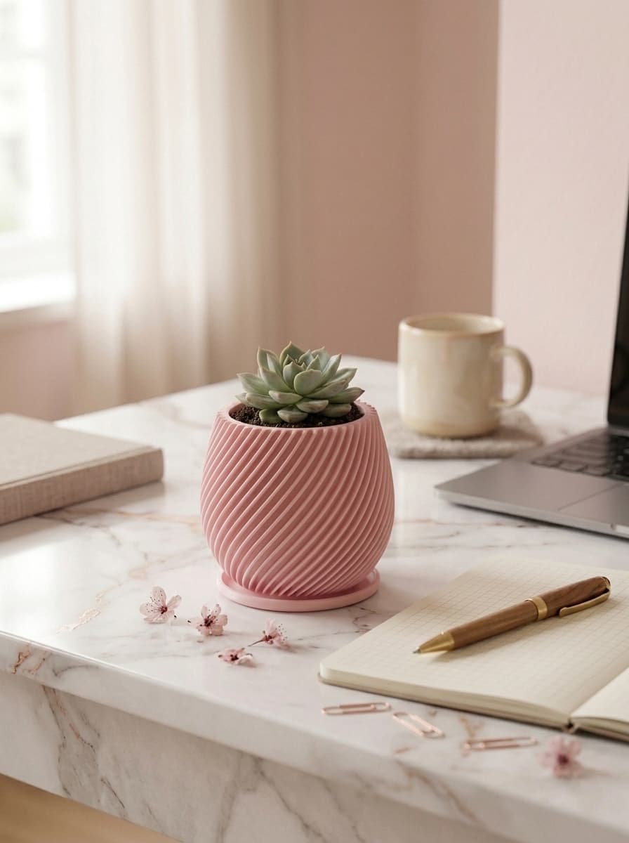 Mesh Plant Pot with Saucer