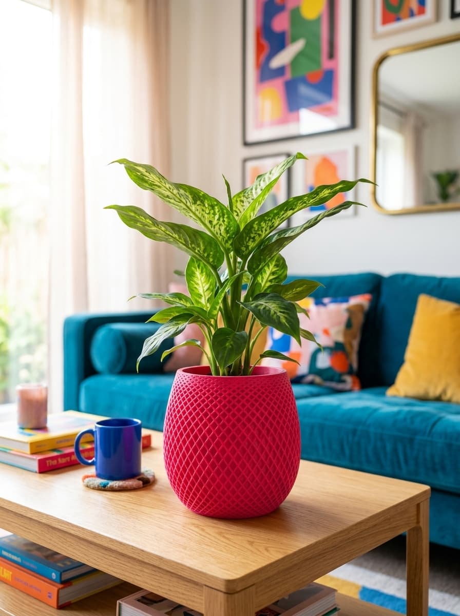 Mesh Plant Pot with Saucer