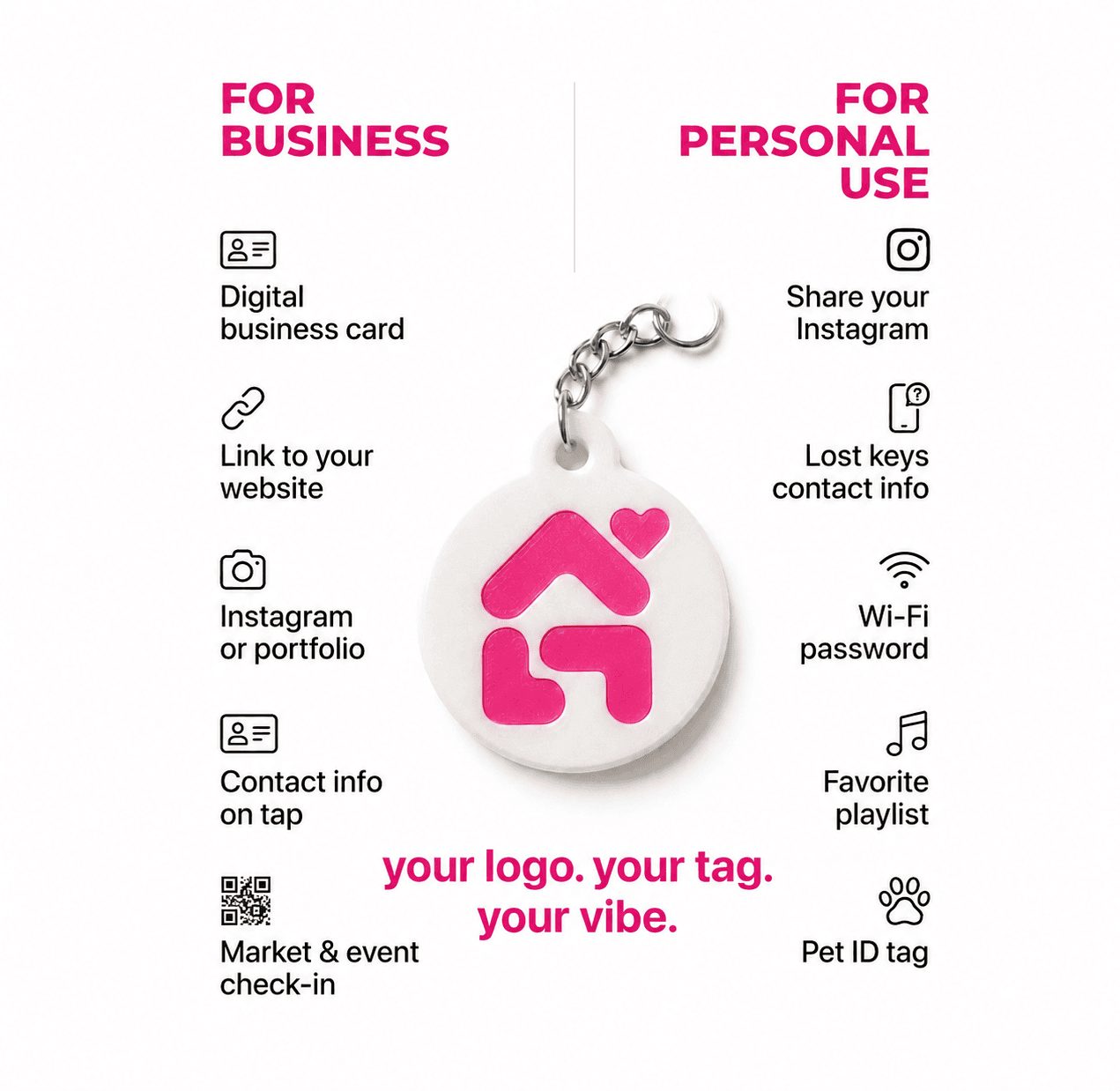 Custom Logo NFC Tag Keychain