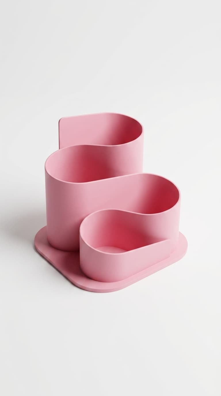 Sculptural Wave Desk Organizer