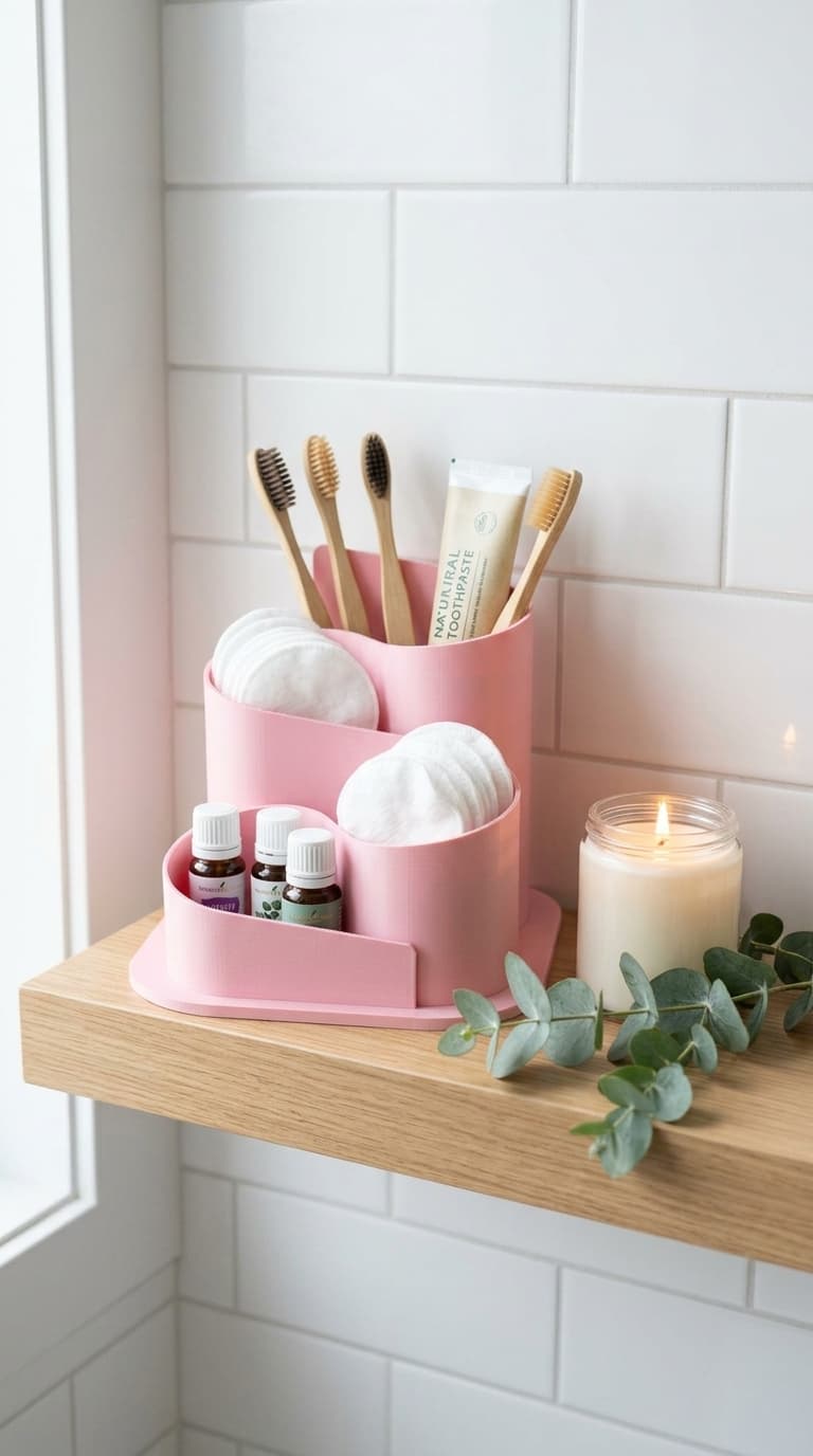 Sculptural Wave Desk Organizer